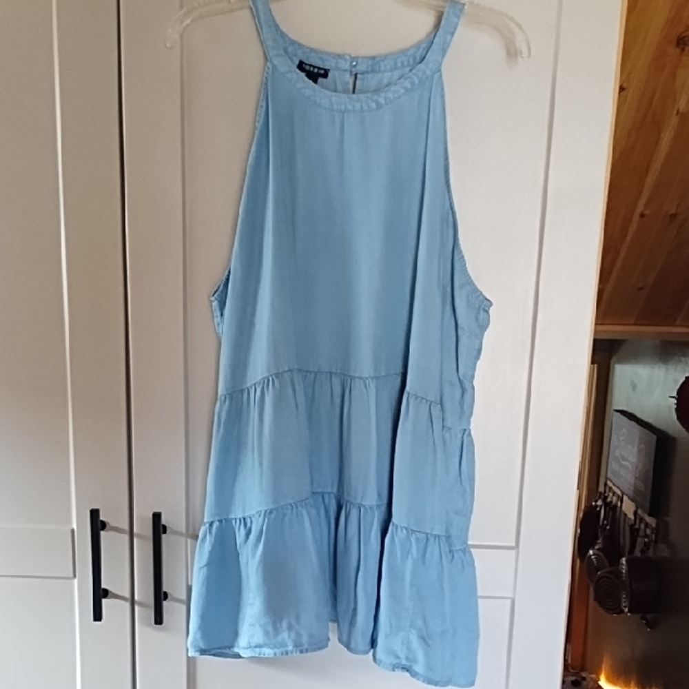 torrid Light Blue Tiered Sundress